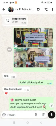 Testimonial Papan Bunga cihambali