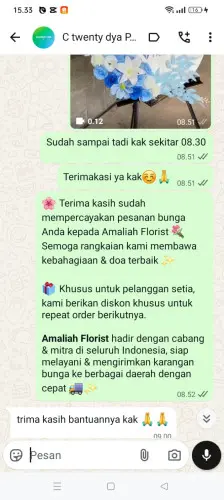 Testimonial Standing Flower cihambali