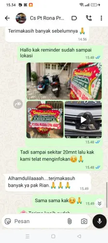 Testimonial Papan Bunga cihambali